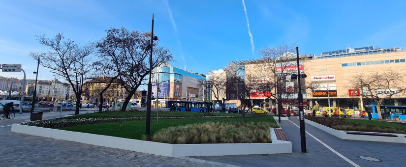 A Széna tér újonnan kialakított emlékparkja
